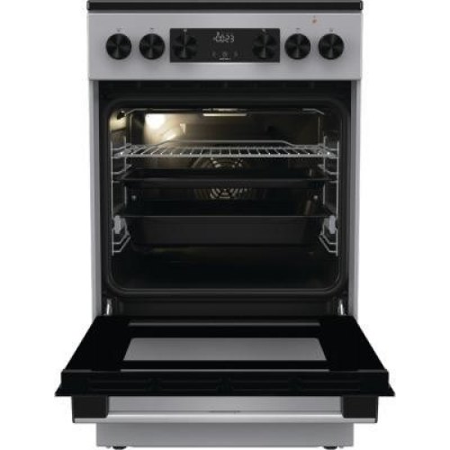 Плита Gorenje електрична склокерамічна, 70л, 50x60см, дисплей, програматор, сірий