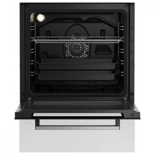 Плита Beko комбінована, 60л, 50x60см, дисплей, конвекція, чавун, білий