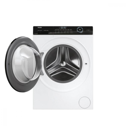 Пральна машина Haier фронтальна, 8кг, 1400, A+++, 44см, дисплей, пара, інвертор, люк чорний, прямий привід, білий
