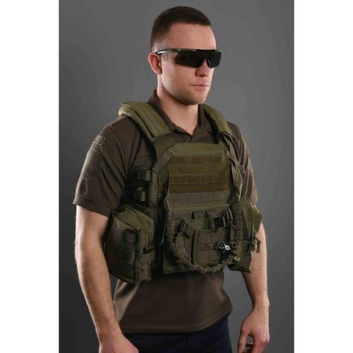 Плитоноска з додатковими сумками Тип1, 2Е, Молле, зелена