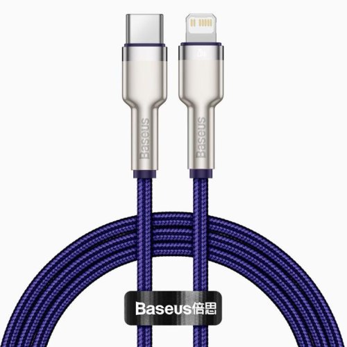 Кабель Baseus Cafule Series Metal Data Cable Type-C to Lightning PD 20W 1.0m Purple