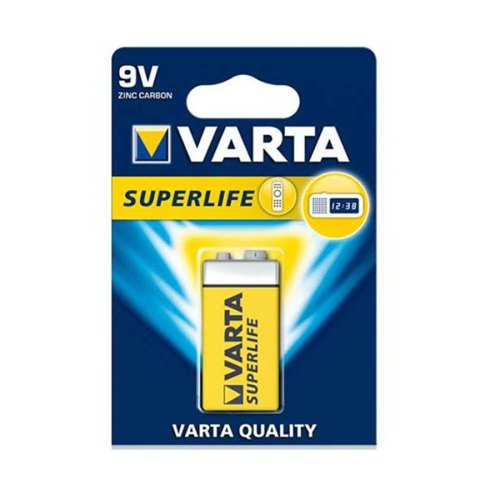 Батарейка VARTA Super Heavy Duty вугільно-цинкова 6F22 (6LR61, MN1604, MX1604 ,Крона)  блістер, 1 шт.