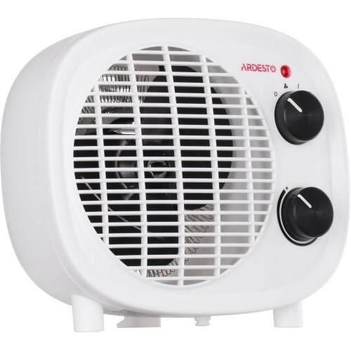 Тепловентилятор Ardesto FHY-2000WB 2000 Вт, спіральний нагрів. елемент, IP20, білий з чорними регуляторами