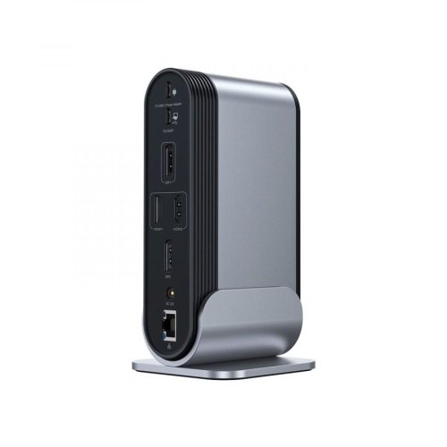 Док-станція USB3.2 Type-C-->2xHDMI/2xDP/2xUSB-C/3xUSB/RJ45/SD/TRRS 3.5mm/PD 100W + БЖ 16 in 1 Baseus