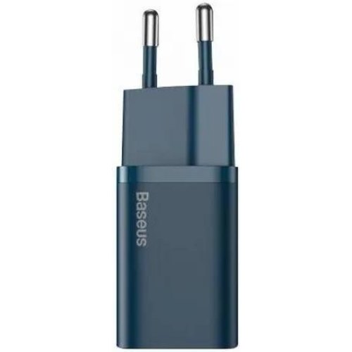 МЗП Baseus Super Si Quick Charger 1C for APPLE 20W (+ Simple Wisdom Data Cable Type-C to Lightning 1m), Blue