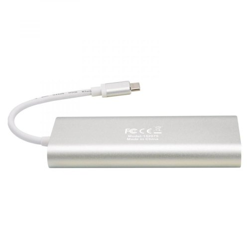 Док-станція USB3.1 Type-C --> HDMI/USB 3.0x2/RJ45/SD/PD 60W Hub 7-in-1 Manhattan