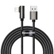Кабель USB AM-Lightning M, 2 м, 2.4A, 90° Чорний, Legend Series Elbow CALCS Baseus