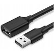 Кабель USB AM-AF (продовжувач), 5 м, Nickel Plating Extension Cable Чорний, US103 UGREEN