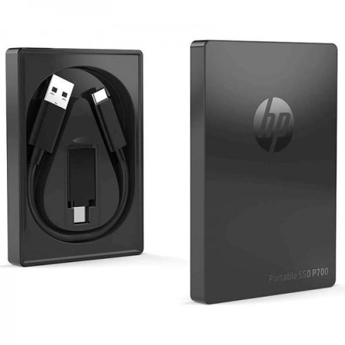 Накопичувач SSD external, USB 3.1 Gen2 Type-C  256Gb, HP P700, TLC, Black, чорний, Retail