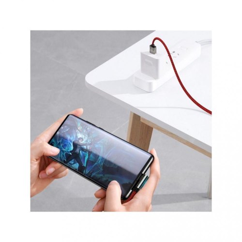 Кабель USB3.1 AM-Type-C M, 1 м, 66W, 90° Червоний, Legend Series Elbow CATCS Baseus