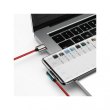 Кабель USB3.1 AM-Type-C M, 1 м, 66W, 90° Червоний, Legend Series Elbow CATCS Baseus