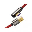 Кабель USB3.1 AM-Type-C M, 1 м, 66W, 90° Червоний, Legend Series Elbow CATCS Baseus