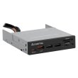 Card Reader 2x USB3.2, 2x Type-C,1x PD3.0, 1x QC3.0 USB, внутрішній, 3.5 чорний CRD-908H Chieftec