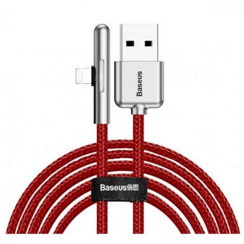 Кабель USB3.1 AM-Lightning M, 2 м, 1.5A, 90° з кольоровою індикацією Червоний, CAL7C Baseus