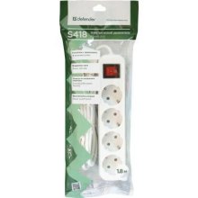 Power filtr 1.8м Defender S418 Выключатель, 4 розетки