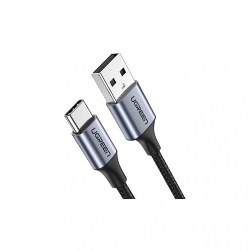 Кабель USB 2.0 AM-Type-C M, 1.5 м, 3.0A, (18W) Nickel Plating Чорний, US287 UGREEN