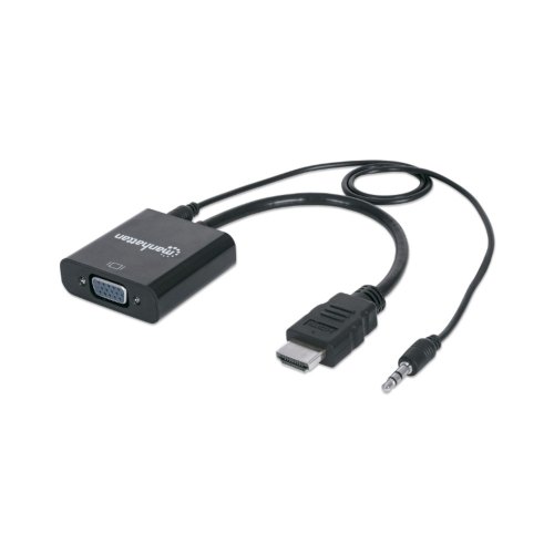 Перехідник HDMI M -> VGA F (з аудіо інтерфейсом) Manhattan