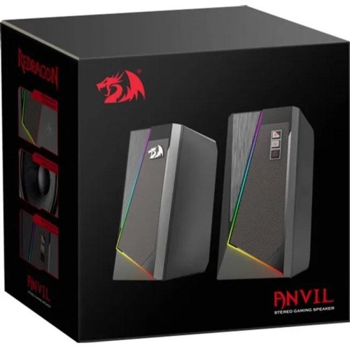 Акустична система  2.0 Redragon Anvil GS520, 6Вт (RMS) USB, 3.5мм чорна