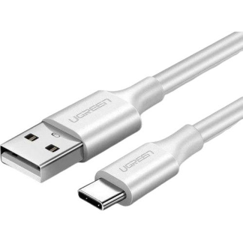 Кабель USB 2.0 AM-Type-C M, 1 м, 3.0A, (18W) Nickel Plating Білий, US287 UGREEN