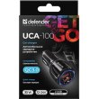 Автозарядка 2xUSB 30W (2xUSB-A) QC3.0 3А UCA-100 чорна Defender