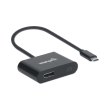 Док-станція USB3.1 Type-C --> DisplayPort(Thunderbolt 3)/PD 60W/ Black Manhattan