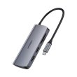 Док-станція USB3.0 Type-C --> USB 3.0x2/HDMI/RJ45/SD/TF/PD Ugreen CM212 Сіра