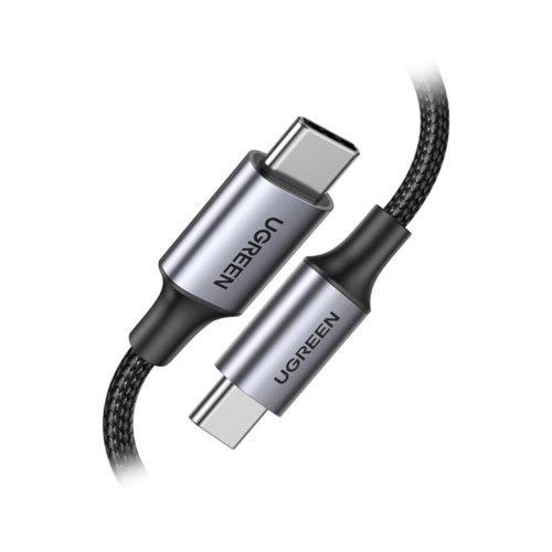 Кабель USB 2.0 Type-C M-M, 3 м, (20V/5A), (100W) Чорний, Alu Case with Braid US316 UGREEN