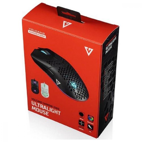 Мишка  Modecom Shinobi 3360 Volcano, ігрова, 12000dpi., 6кн., чорна