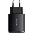 МЗП Baseus Compact Quick Charger 2U+C 30W EU Black