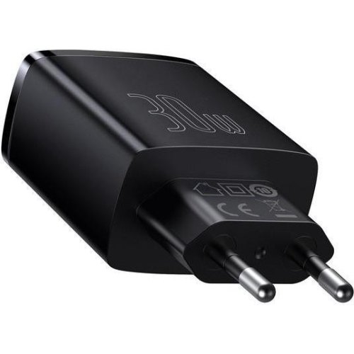 МЗП Baseus Compact Quick Charger 2U+C 30W EU Black