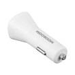 Автозарядка 1 USB 2.4A + кабель Lightning, Modecom Royal KULL-03 біла