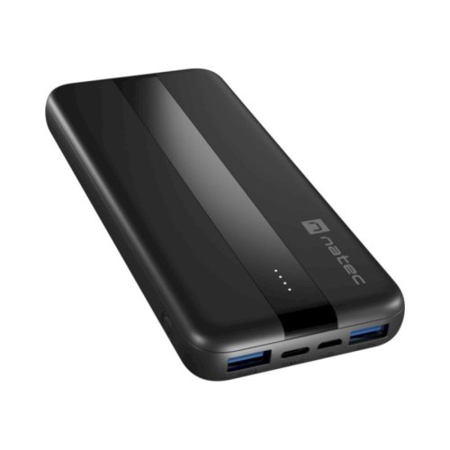 УМБ Natec 10000mah Trevi SlimQ 2xUSB QC 3.0 20W +PD Type-C18W чорна