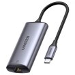 Перехідник USB3.1 Type-C --> Ethernet RJ45 1000Mb CM275 cірий Ugreen