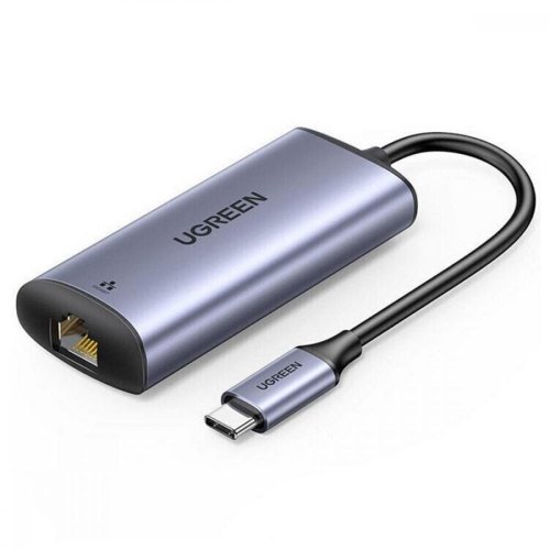 Перехідник USB3.1 Type-C --> Ethernet RJ45 1000Mb CM275 cірий Ugreen
