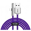 Кабель USB3.1 AM-Lightning M, 1 м, 1.5A, 90° з кольоровою індикацією Пурпуровий, CAL7C Baseus