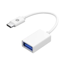Перехідник USB3.1 Type-C --> USB (OTG) HP, 15см., білий
