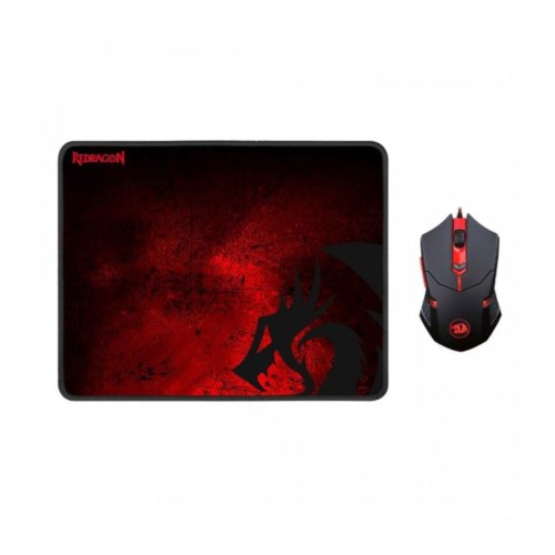 Комплект ігровий Redragon M601-BA, (миша+килимок), 3200 DPI Red LED чорний