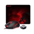 Комплект ігровий Redragon M601-BA, (миша+килимок), 3200 DPI Red LED чорний