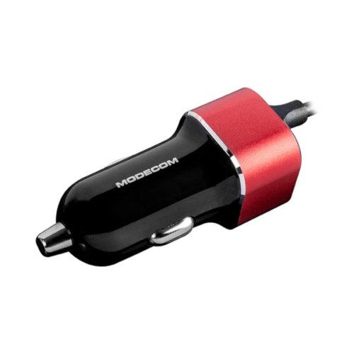 Автозарядка 1 USB 2.4A + кабель Type-C, Modecom CU2K-09-TC чорна