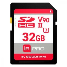 Memory card Secure Digital 32Gb GoodRAM IRDM PRO SDHC V90 UHS-II U3 Retail