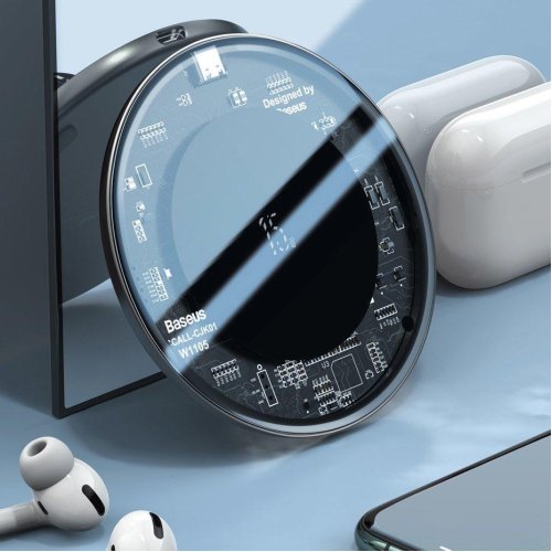 Бездротовий зарядний пристрій Baseus 15W + кабель Type-c чорний (WXJK-B01)