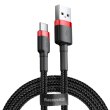 Кабель USB 2.0 AM-Type-C M, 3 м, (20V/3A), (60W) Червоний-Чорний, CATKLF-U91 Baseus