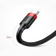 Кабель USB 2.0 AM-Type-C M, 3 м, (20V/3A), (60W) Червоний-Чорний, CATKLF-U91 Baseus