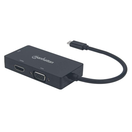 Док-станція USB3.1 Type-C --> HDMI/DVI-I/VGA Black Manhattan