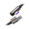 Кабель USB3.1 AM-Type-C M, 2 м, 66W, 90° Чорний, Legend Series Elbow CATCS Baseus