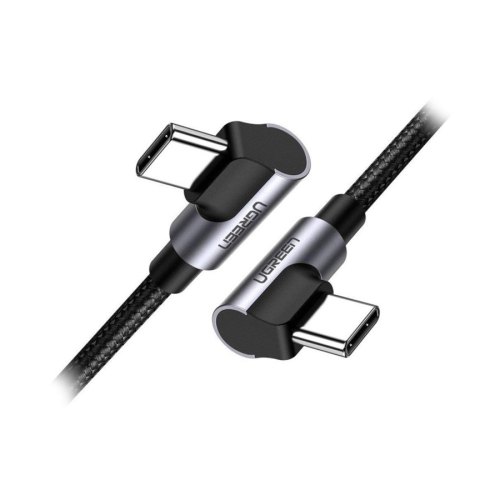 Кабель USB 2.0 Type-C M-M, 1 м, (20V/3A), (60W) Чорний, Aluminum Case with Braided US323 UGREEN