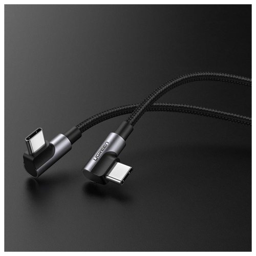 Кабель USB 2.0 Type-C M-M, 1 м, (20V/3A), (60W) Чорний, Aluminum Case with Braided US323 UGREEN