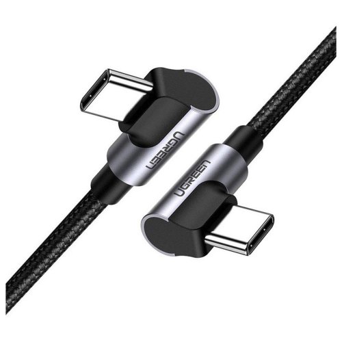 Кабель USB 2.0 Type-C M-M, 1 м, (20V/3A), (60W) Чорний, Aluminum Case with Braided US323 UGREEN