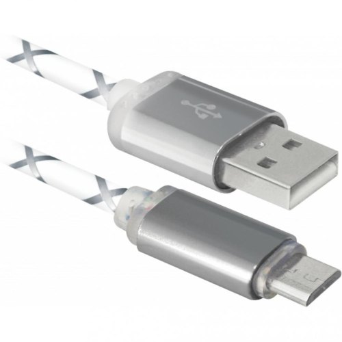 Кабель USB AM-micro BM, 1.0 м, сірий, 08-03LT Defender