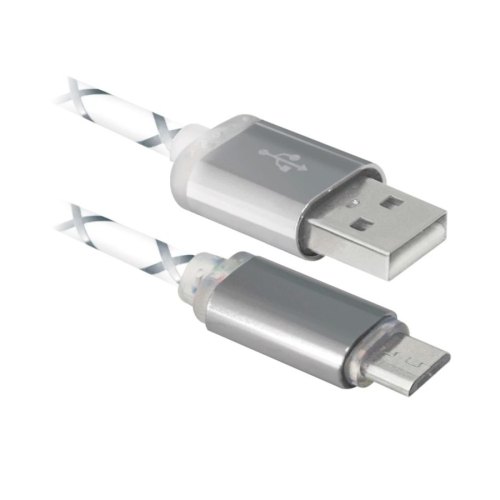 Кабель USB AM-micro BM, 1.0 м, сірий, 08-03LT Defender